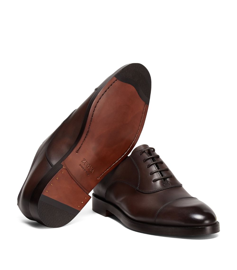 zegna Zegna Leather Torino Oxford Shoes