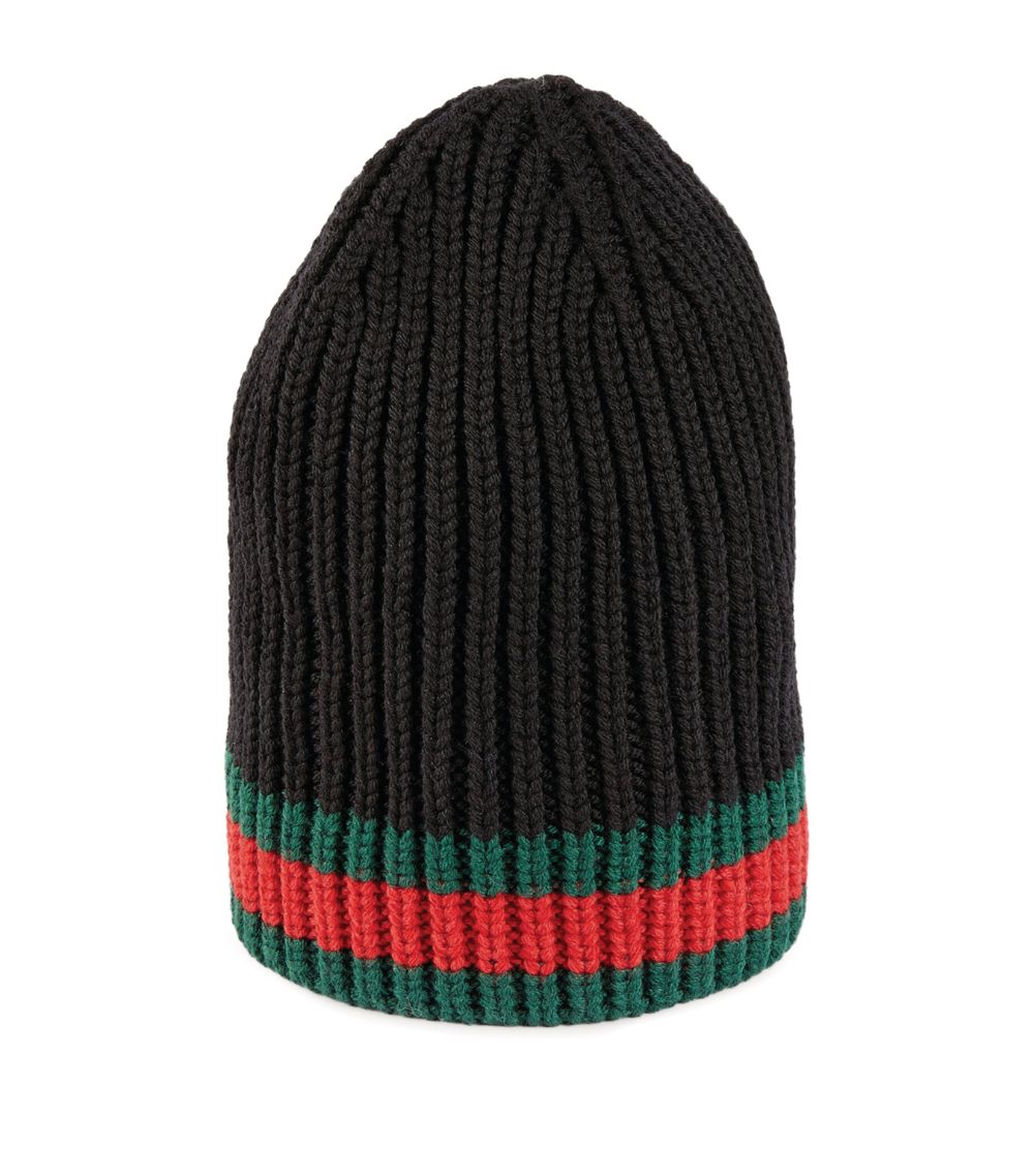 Gucci Gucci Wool Web Stripe Beanie