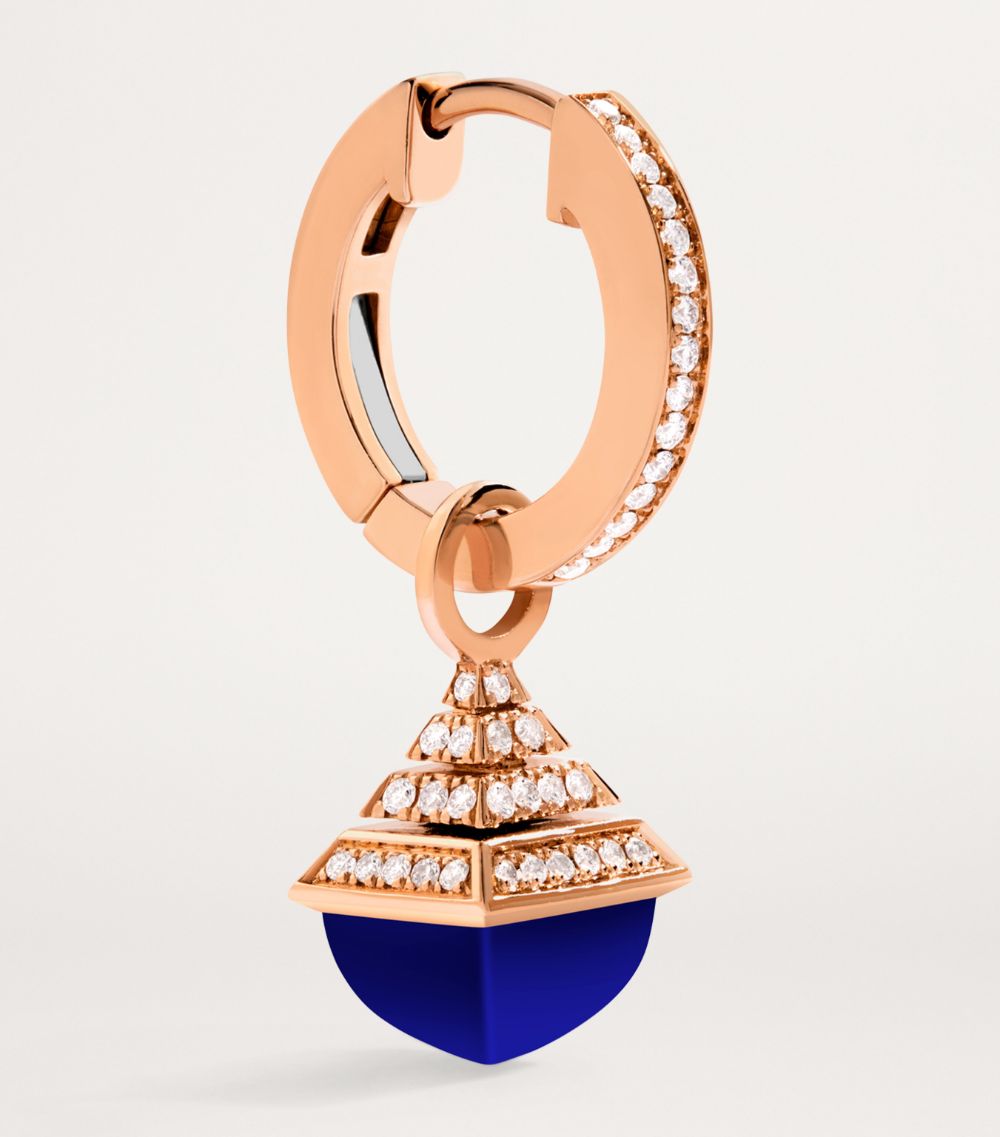  Marli New York Rose Gold, Diamond And Lapis Lazuli Cleo Rev Drop Earrings