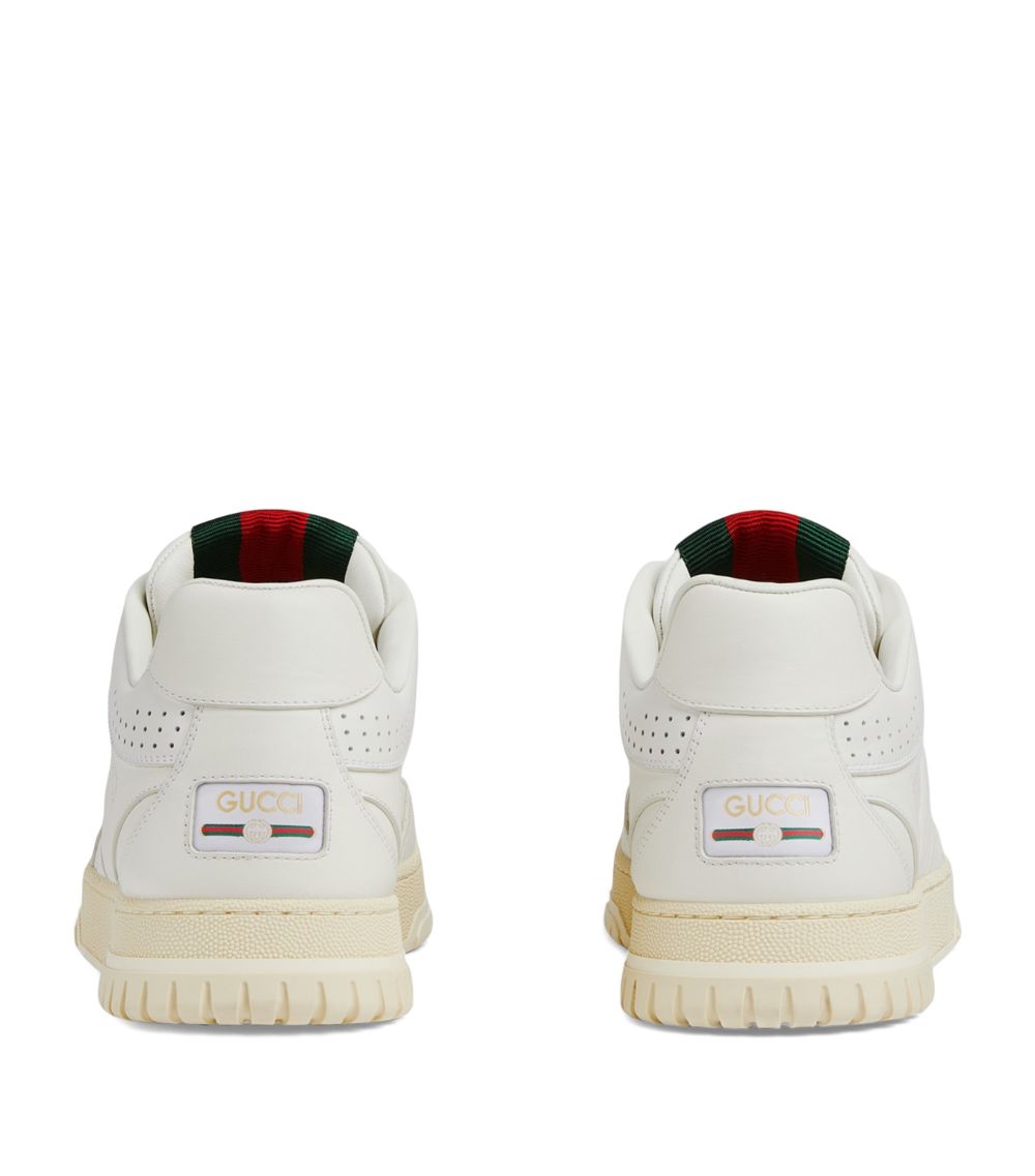 Gucci Gucci Leather Re-Web Sneakers