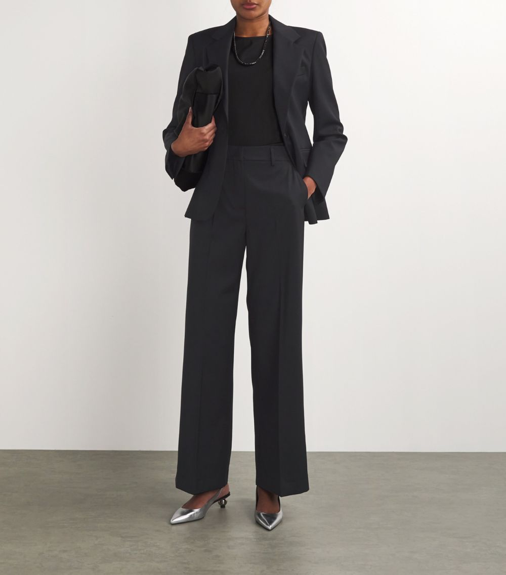 Weekend Max Mara Weekend Max Mara Virgin Wool Wide-Leg Trousers