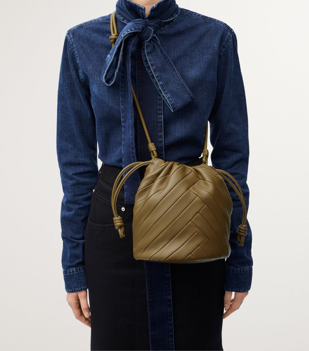 Loewe Loewe Leather Flamenco Bucket Bag