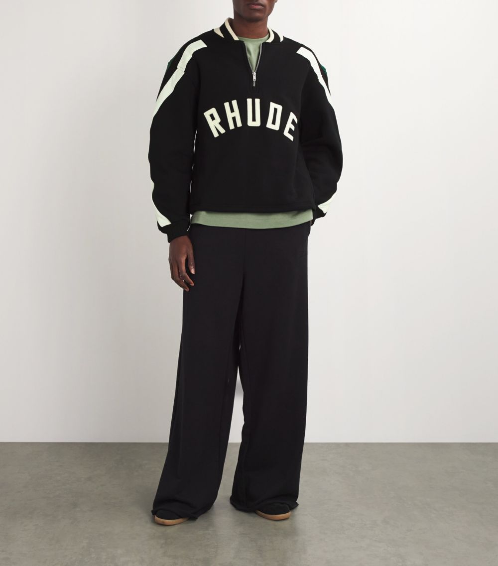 Rhude Rhude Logo Quarter-Zip Varsity Sweatshirt