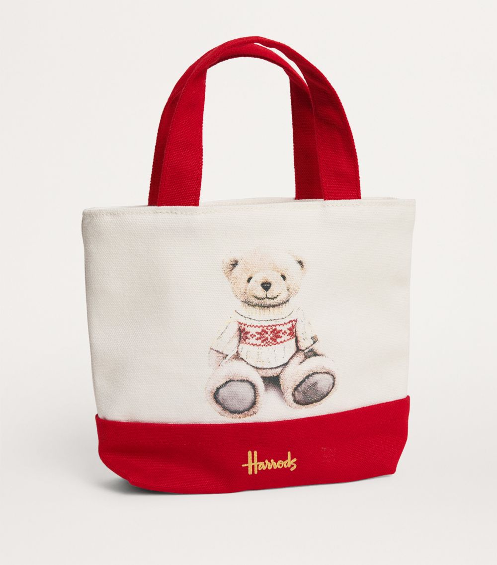 Harrods Harrods Mini Canvas Christmas Bear 2024 Tote Bag