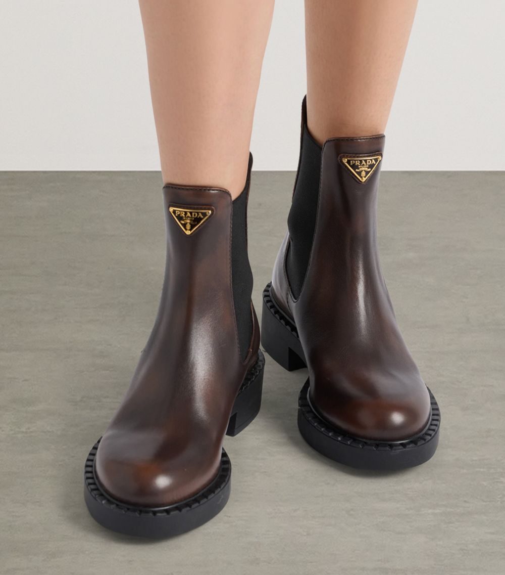 Prada Prada Triangle Chelsea Boots 50