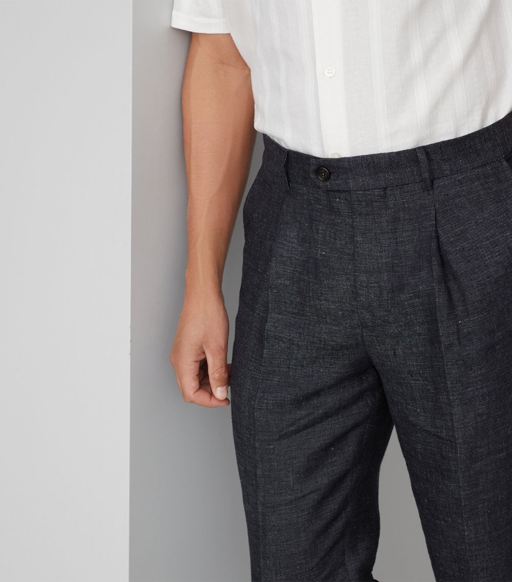 Brunello Cucinelli Brunello Cucinelli Linen Leisure-Fit Trousers