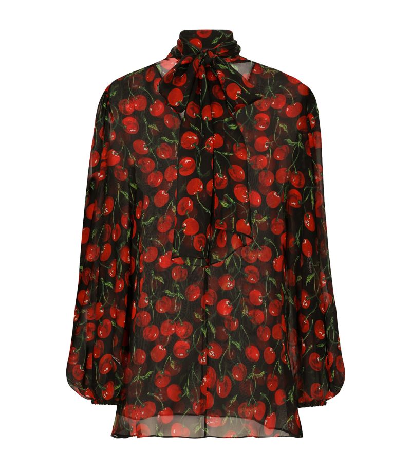 Dolce & Gabbana Dolce & Gabbana Silk Cherry Print Blouse