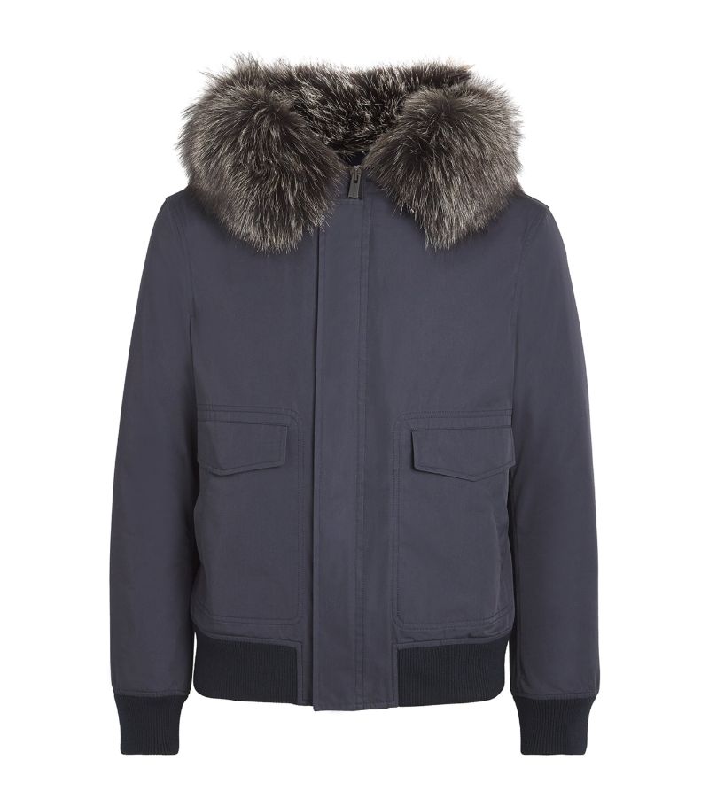 Yves Salomon Yves Salomon Fur-Trim Bomber Jacket