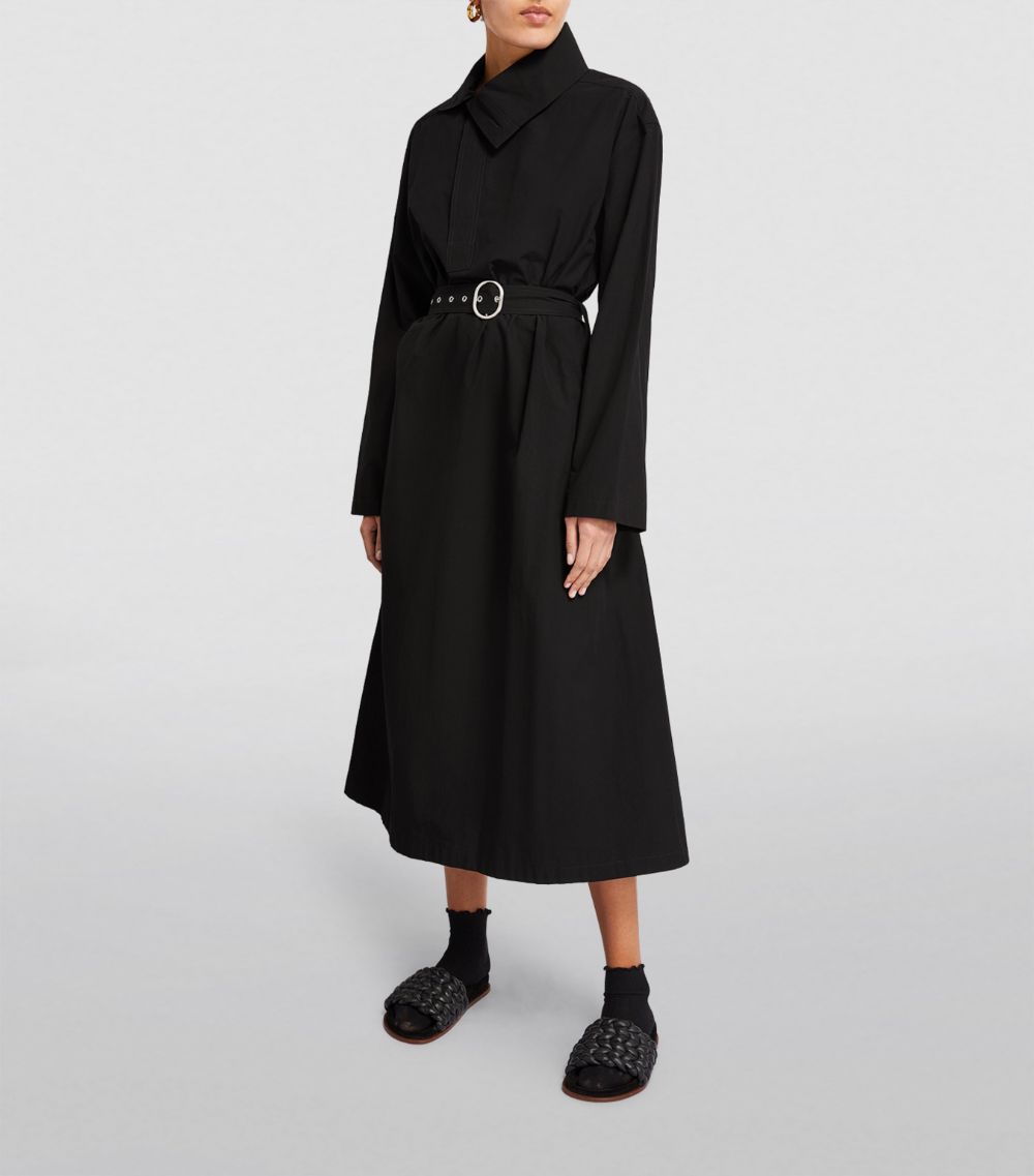 Jil Sander Jil Sander Belted Asymmetric Midi Dress