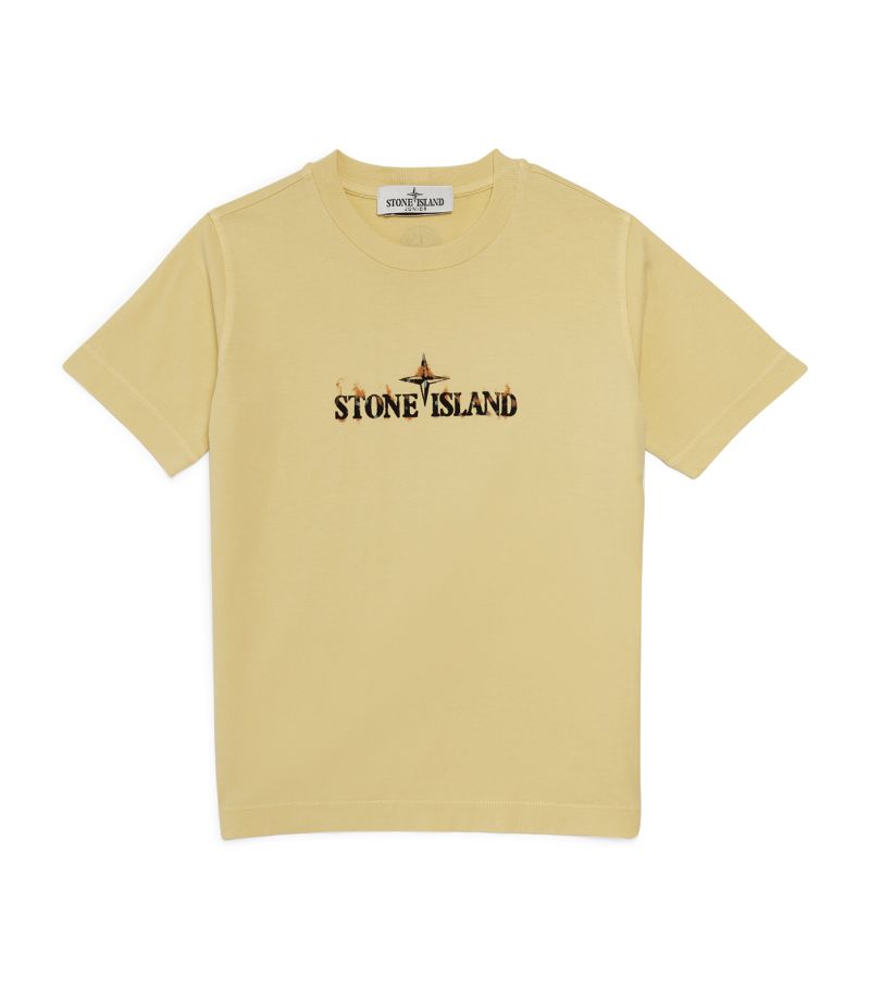 Stone Island Junior Stone Island Junior Logo Print T-Shirt (4-14 Years)