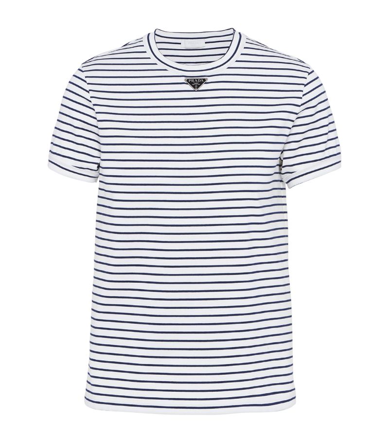 Prada Prada Striped Triangle T-Shirt