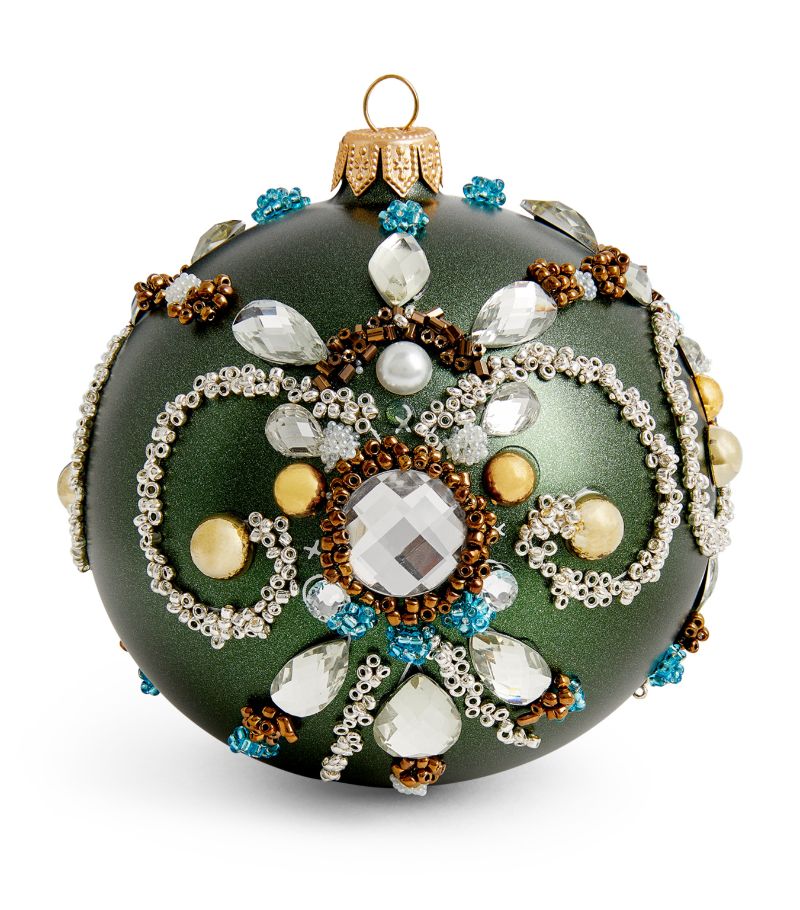 Harrods Harrods Glass Embellished Bauble