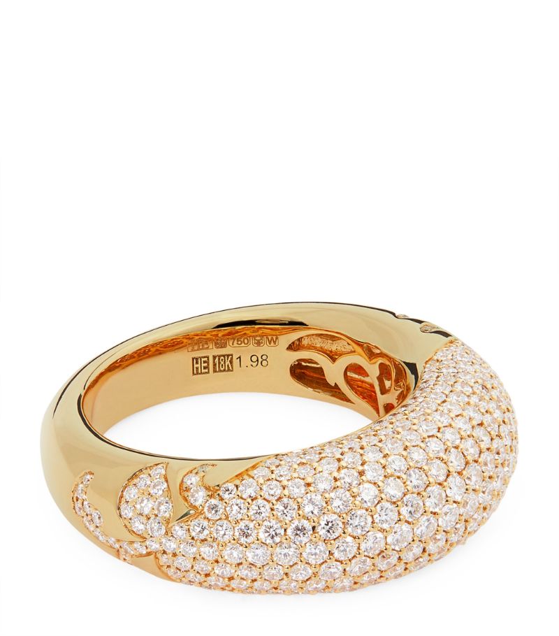 Engelbert Engelbert Yellow Gold and Diamond Dome Ring (Size 53)