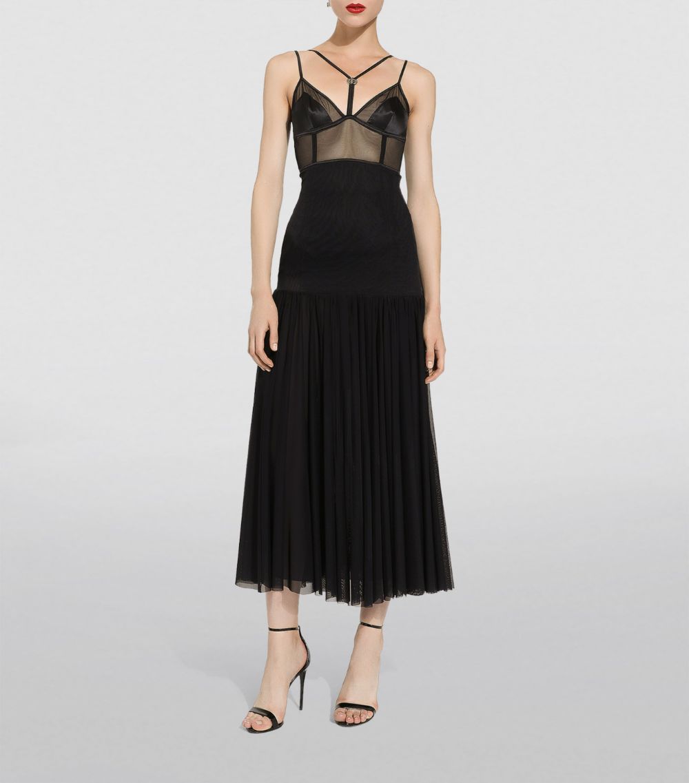 Dolce & Gabbana Dolce & Gabbana Sheer Corset Midi Dress