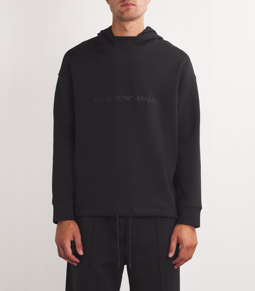 Emporio Armani Emporio Armani Embossed Logo Hoodie