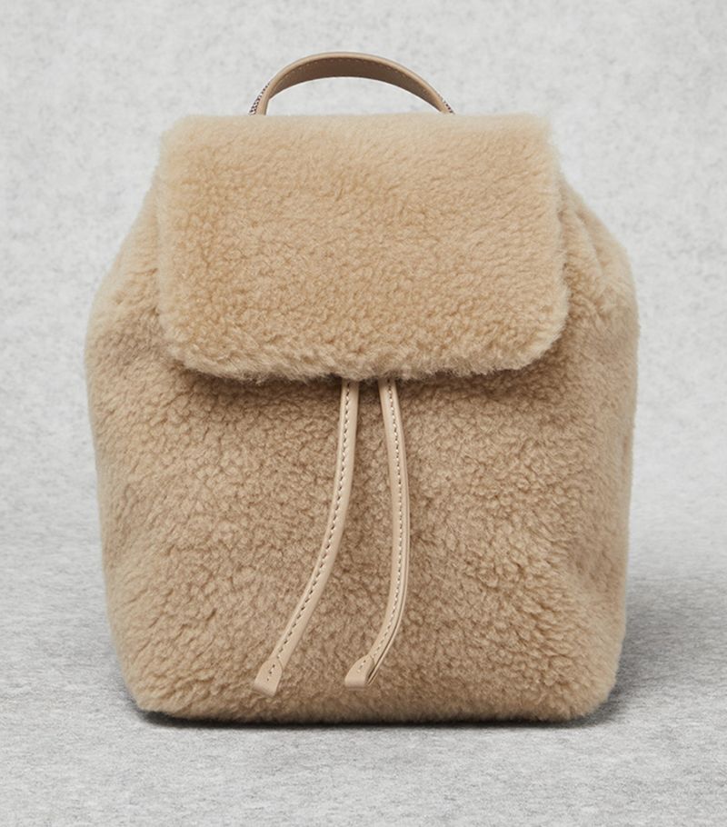 Brunello Cucinelli Brunello Cucinelli Virgin Wool-Blend Fleece Backpack