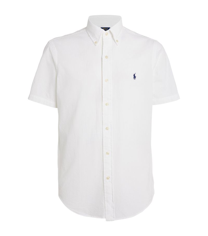 Polo Ralph Lauren Polo Ralph Lauren Seersucker Cotton Polo Pony Polo Shirt