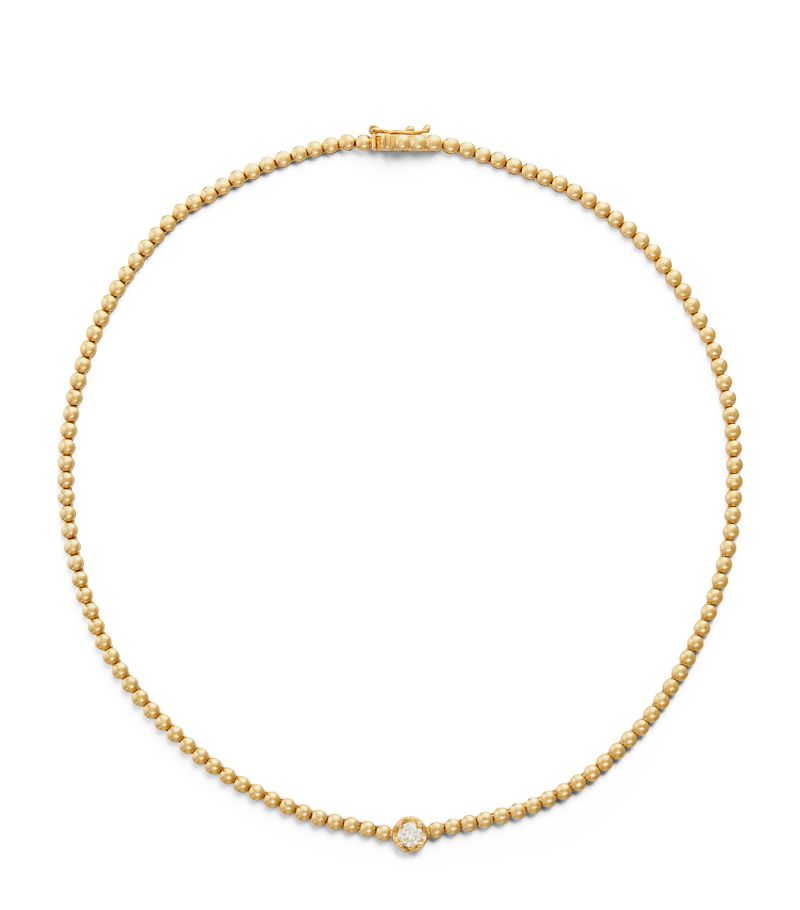 Jennifer Meyer Jennifer Meyer Mini Yellow Gold And Diamond Illusion Tennis Necklace