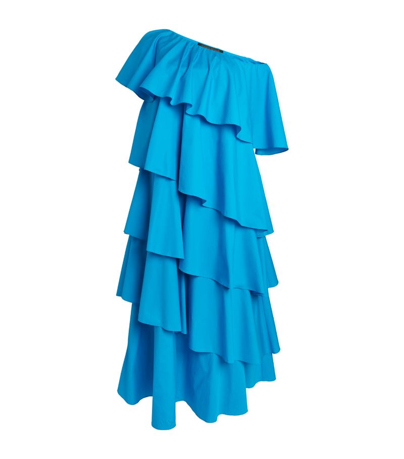 Marina Rinaldi Marina Rinaldi Ruffled One-Shoulder Maxi Dress