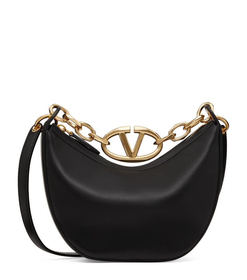 VALENTINO GARAVANI Valentino Garavani Mini Leather Vlogo Moon Shoulder Bag