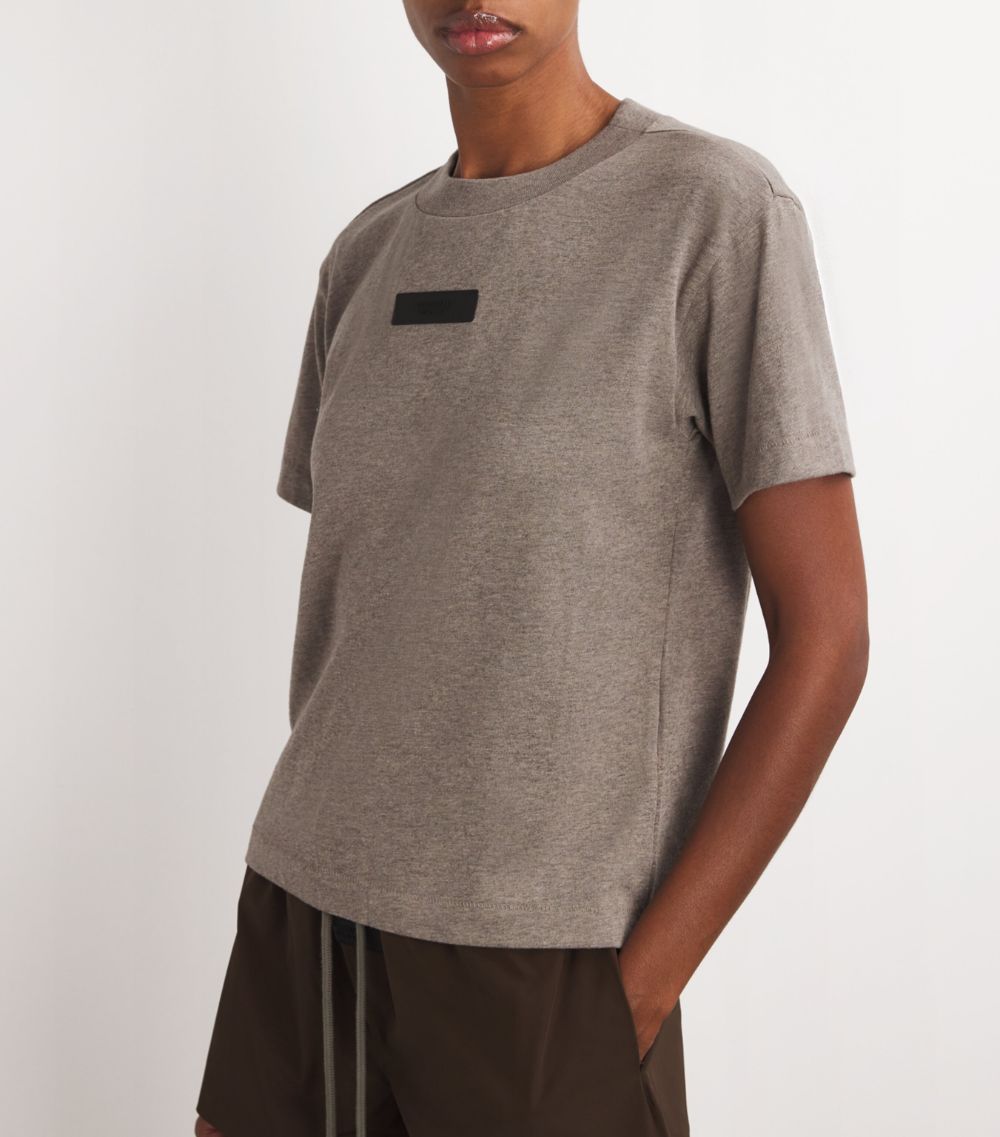 Fear Of God Fear Of God Cotton-Blend Logo Patch T-Shirt