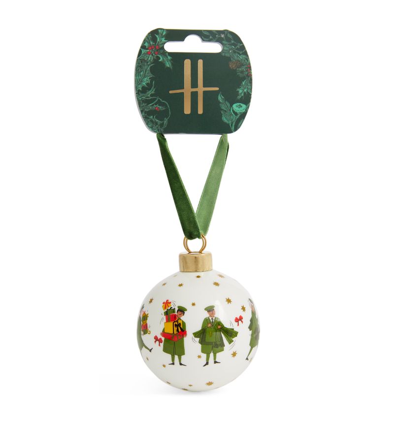 Harrods Harrods Ceramic Gold Ornate Bauble 2023