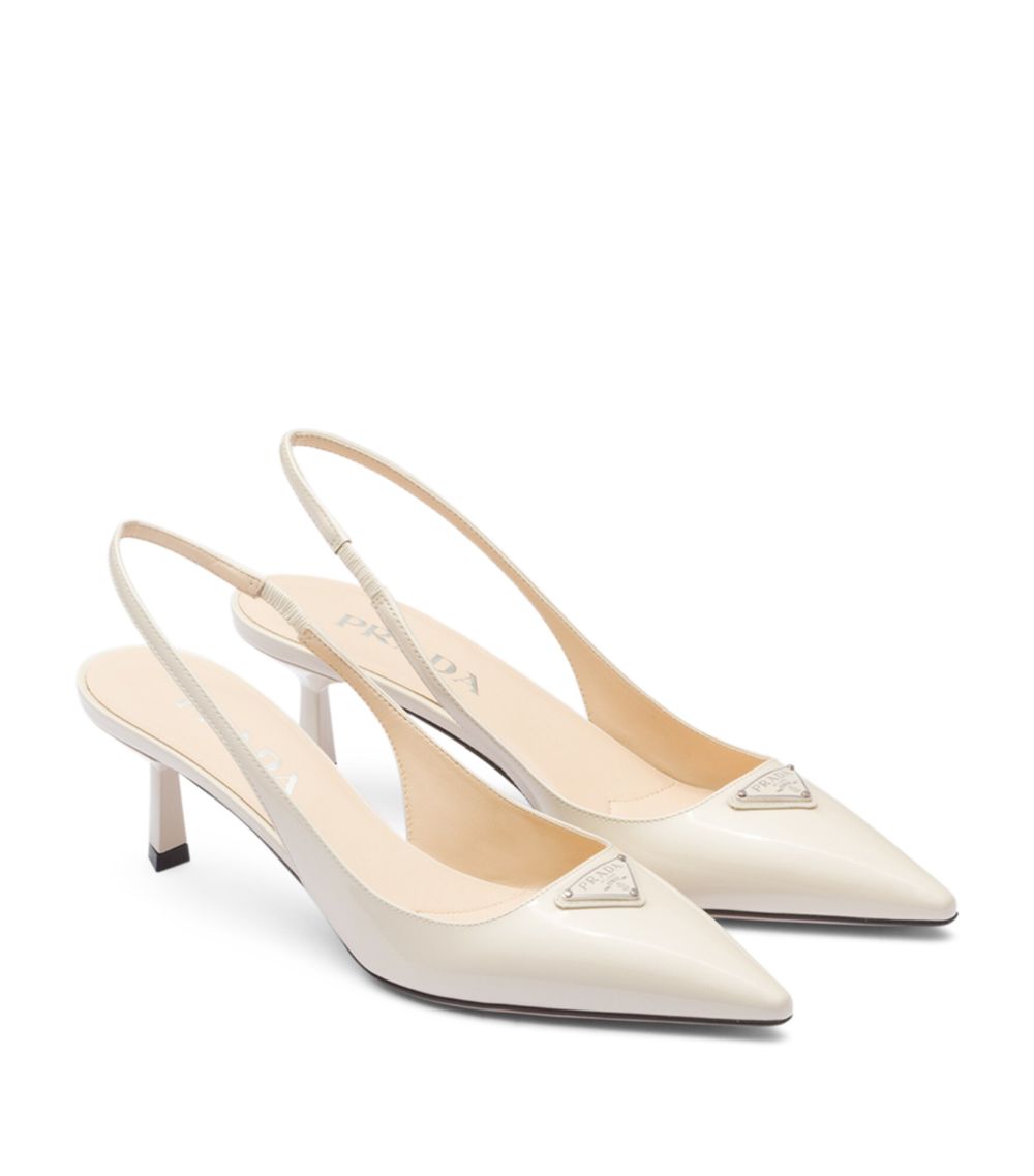 Prada Prada Patent Leather Slingback Pumps 55