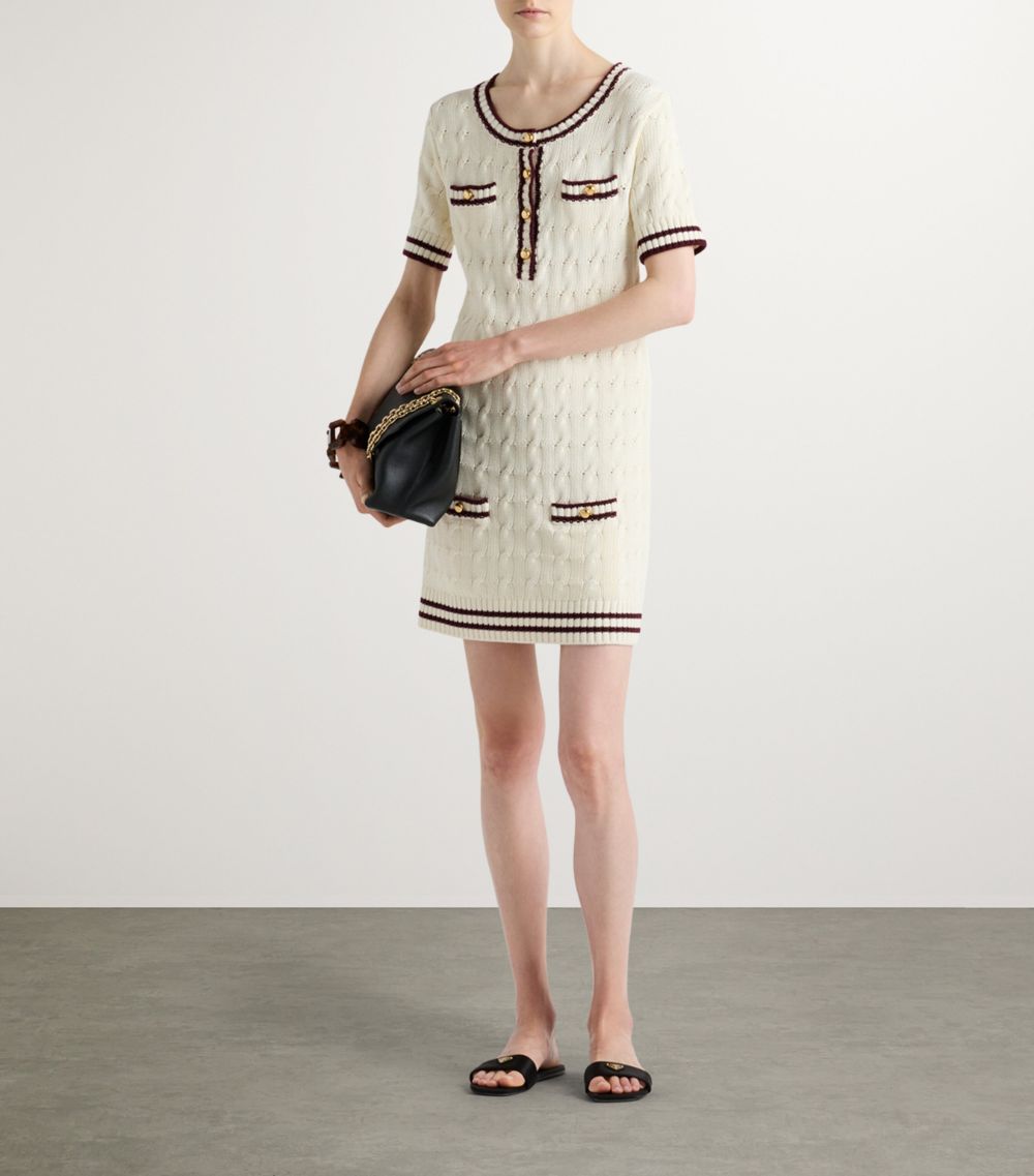 Prada Prada Cotton Cable-Knit Dress
