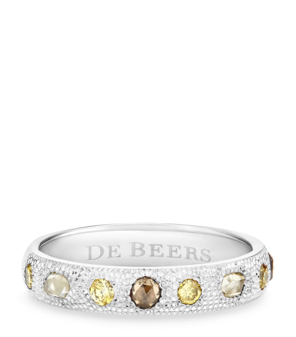 De Beers Jewellers De Beers Jewellers White Gold And Diamond Talisman Half Pavé Ring