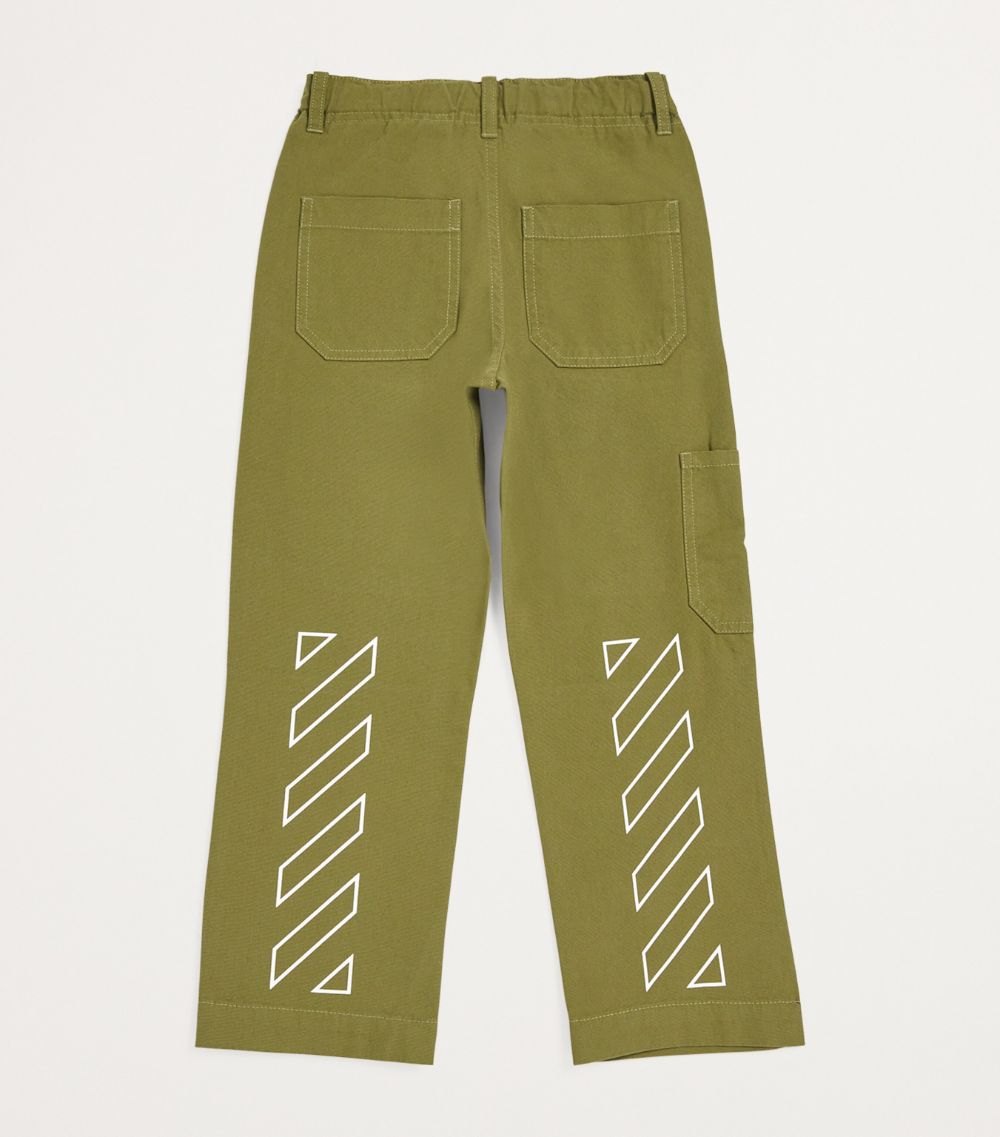 Off-White Kids Off-White Kids Diagonal-Outline Cargo Trousers (4-12 Years)