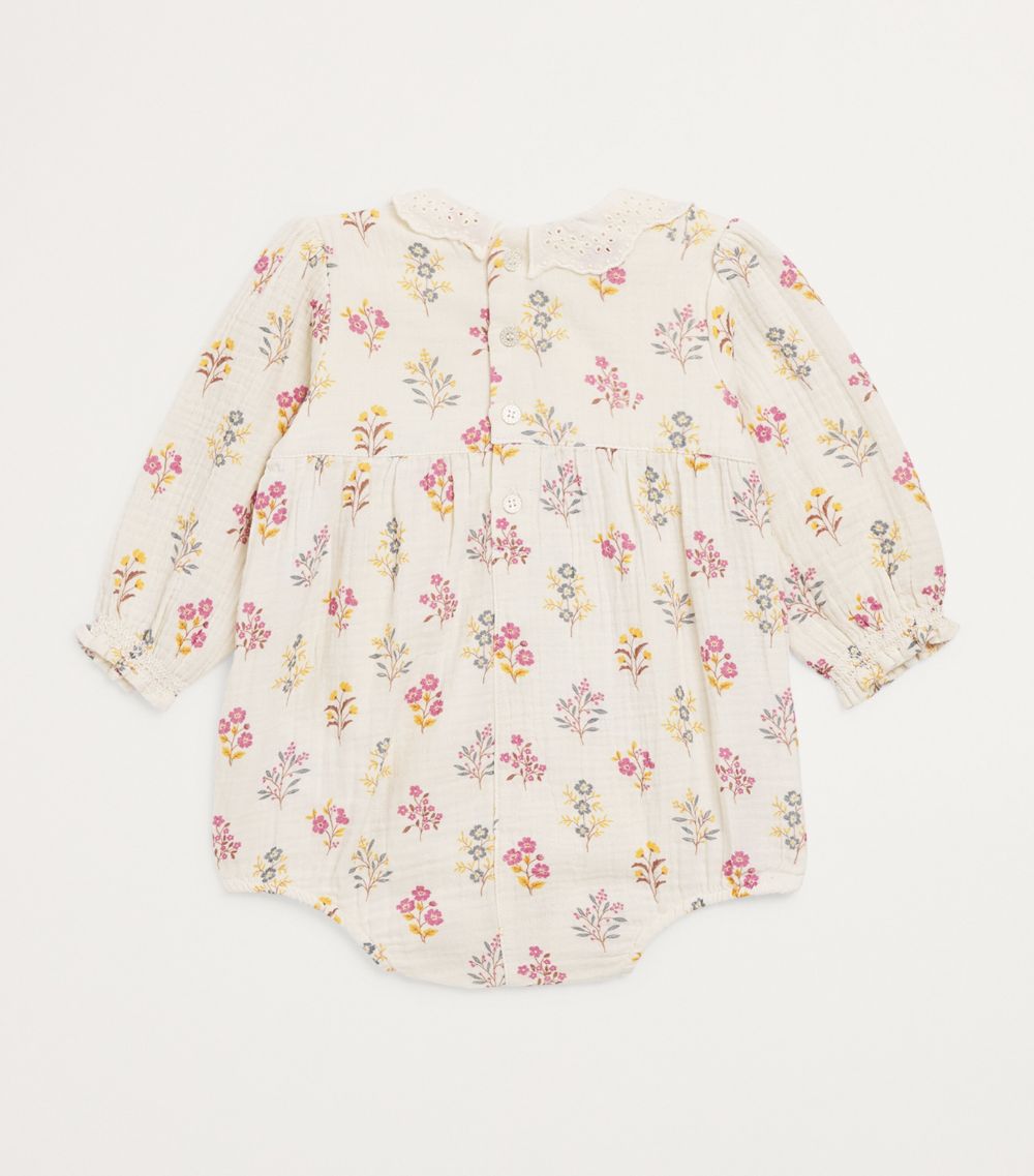 Purebaby Purebaby Crinkle Cotton Floral Bodysuit (0-18 Months)