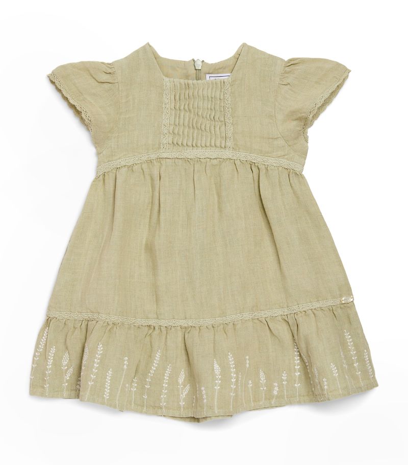 Tartine Et Chocolat Tartine Et Chocolat Linen Tiered Dress (3-48 Months)