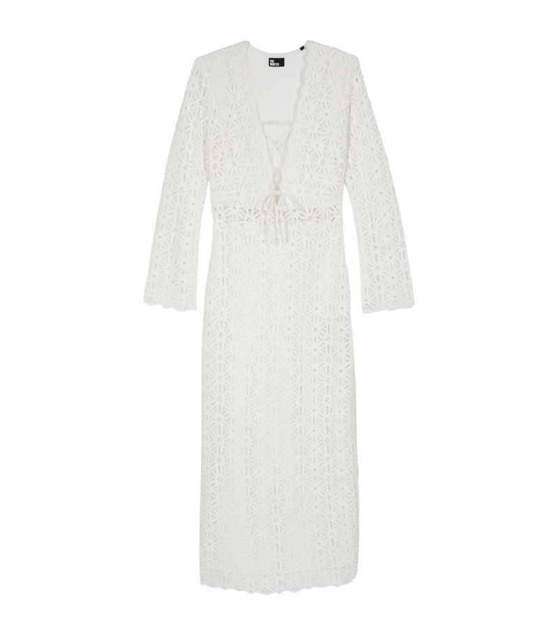 The Kooples The Kooples Cotton Guipure Midi Dress