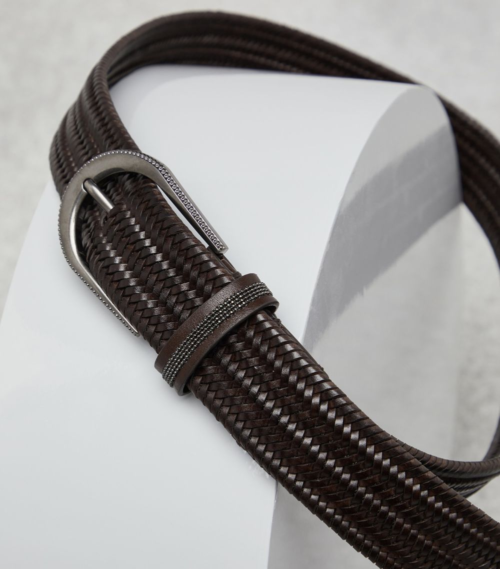 Brunello Cucinelli Brunello Cucinelli Leather Braided Belt