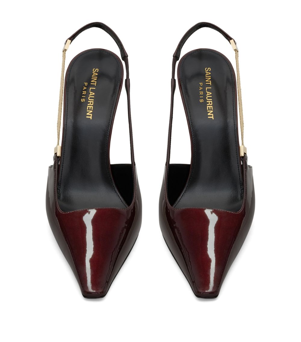 Saint Laurent Saint Laurent Patent Leather Blake Slingback Pumps 110