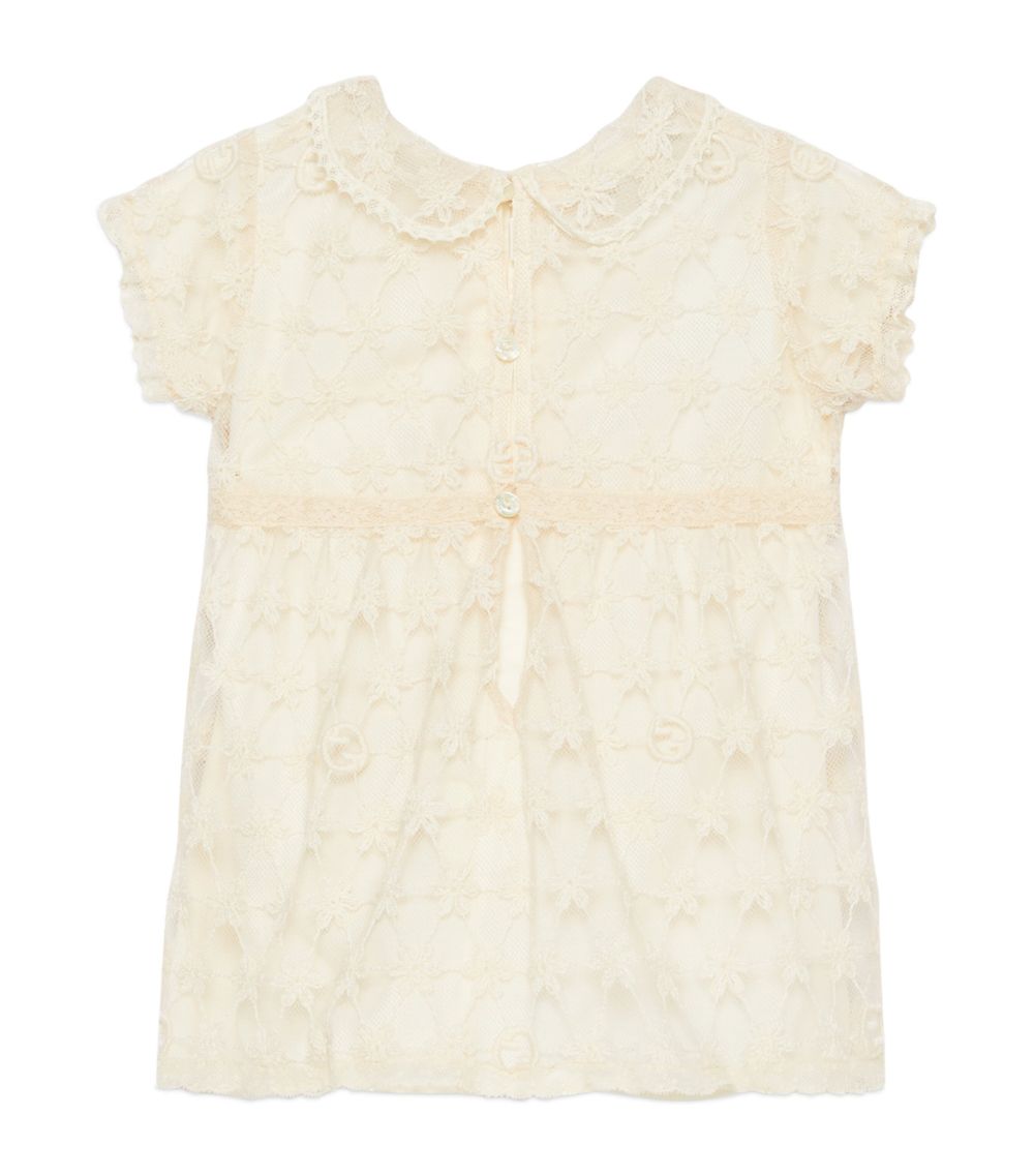 Gucci Gucci Kids Embroidered Tulle Dress (0-36 Months)