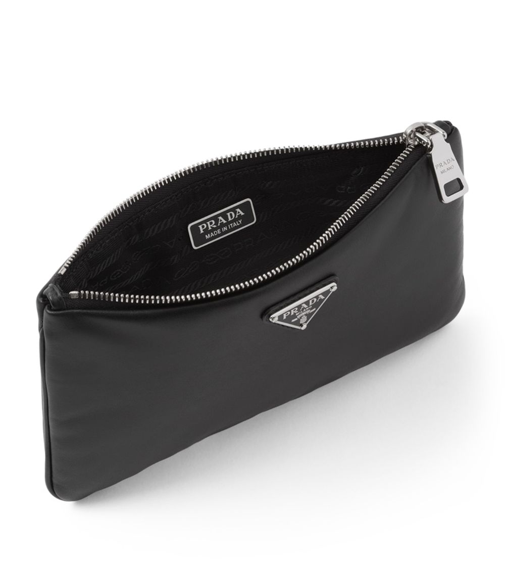 Prada Prada Leather Logo Pouch