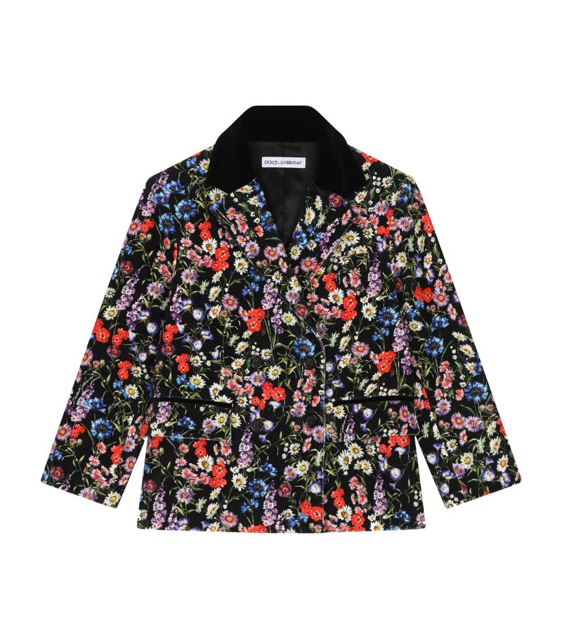 Dolce & Gabbana Dolce & Gabbana Kids Stretch-Cotton Floral Print Blazer (2-6 Years)