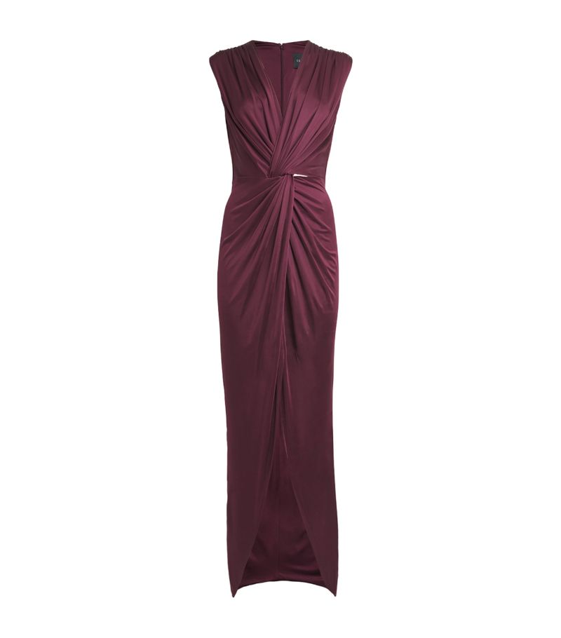 Costarellos Costarellos Front-Twist Indra Maxi Dress