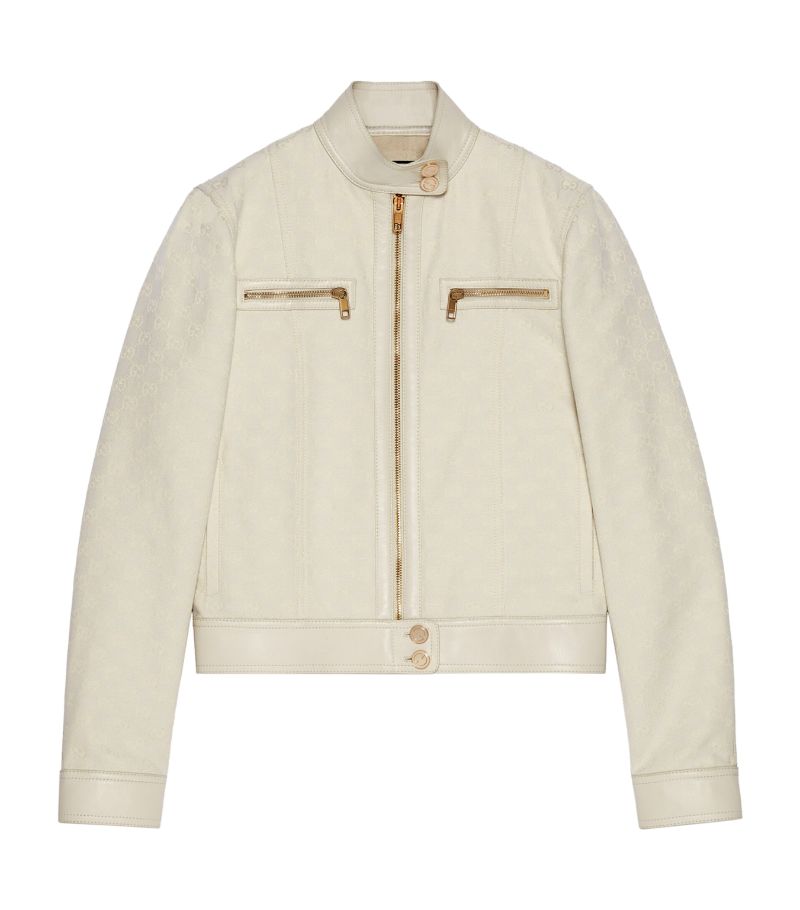 Gucci Gucci Gg Canvas Bomber Jacket