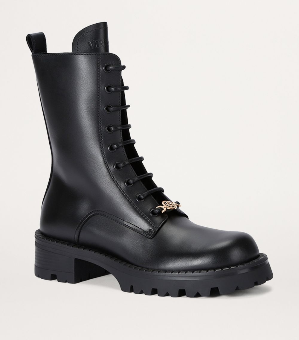 Versace Versace Leather Medusa '95 Lace-Up Boots