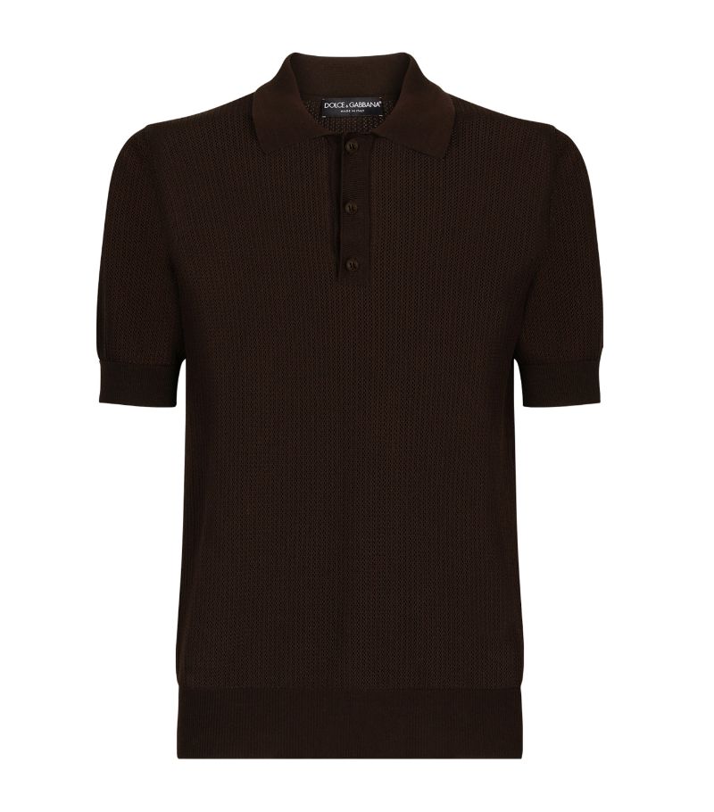 Dolce & Gabbana Dolce & Gabbana Cotton Ribbed Polo Shirt