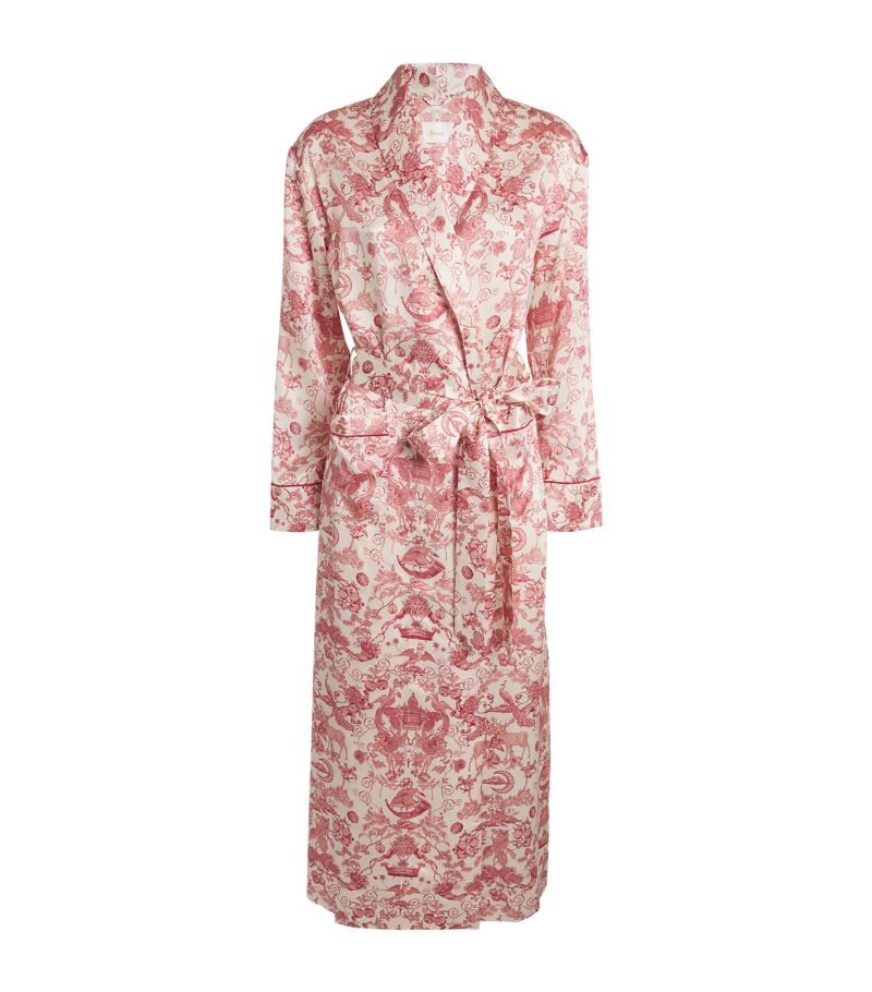 Harrods Harrods Silk Menagerie Print Robe