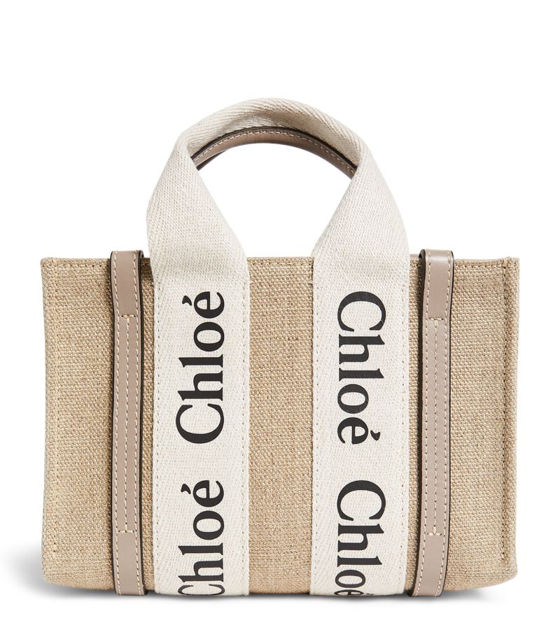 Chloé Chloé Mini Canvas Woody Tote Bag