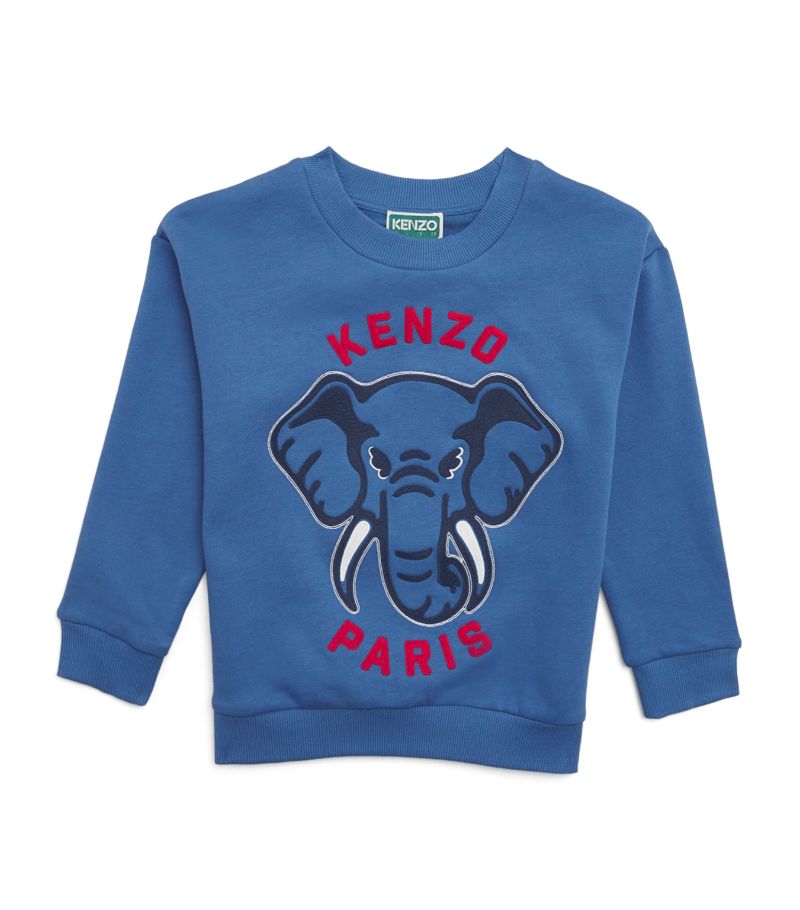 Kenzo Kids Kenzo Kids Cotton-Blend Logo Sweatshirt (2-14 Years)