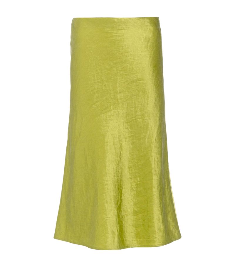 Prada Prada Satin Midi Skirt