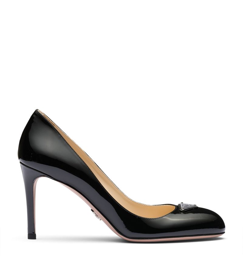 Prada Prada Patent Leather Triangle Pumps 85