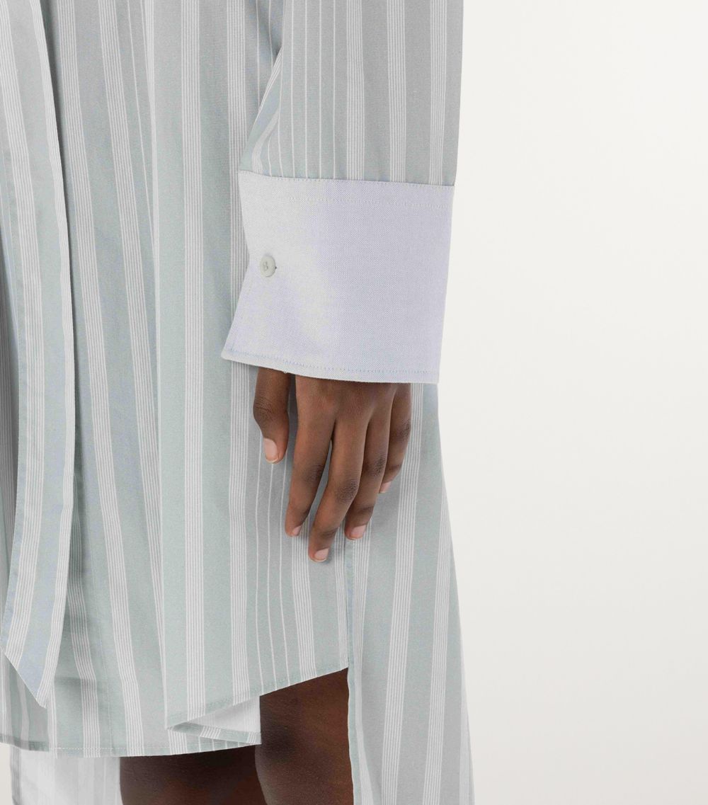 Jw Anderson Jw Anderson Cotton Striped Tuxedo Dress