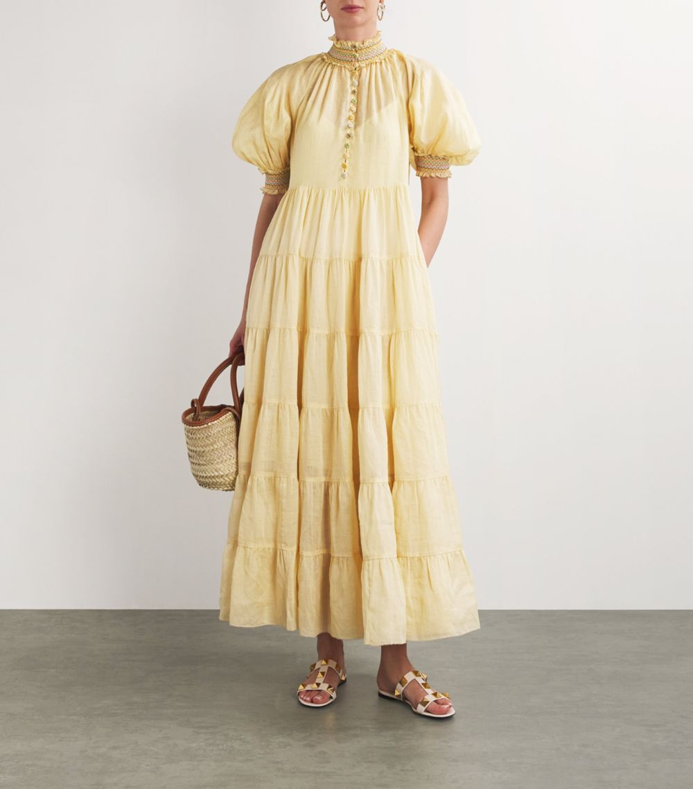 Zimmermann Zimmermann Ramie Tiered Swing Dress