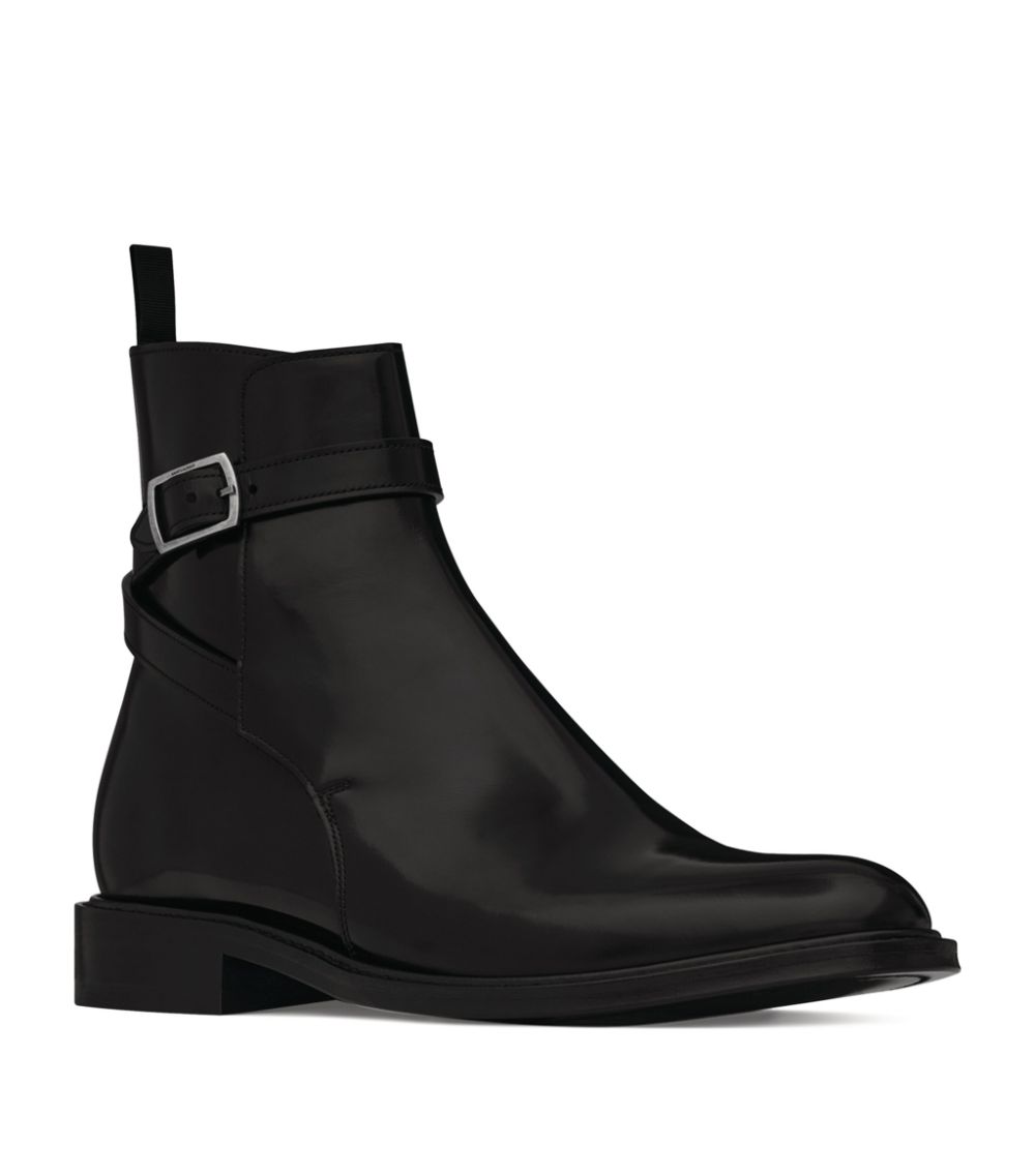 Saint Laurent Saint Laurent Leather Jodhpur Ankle Boots